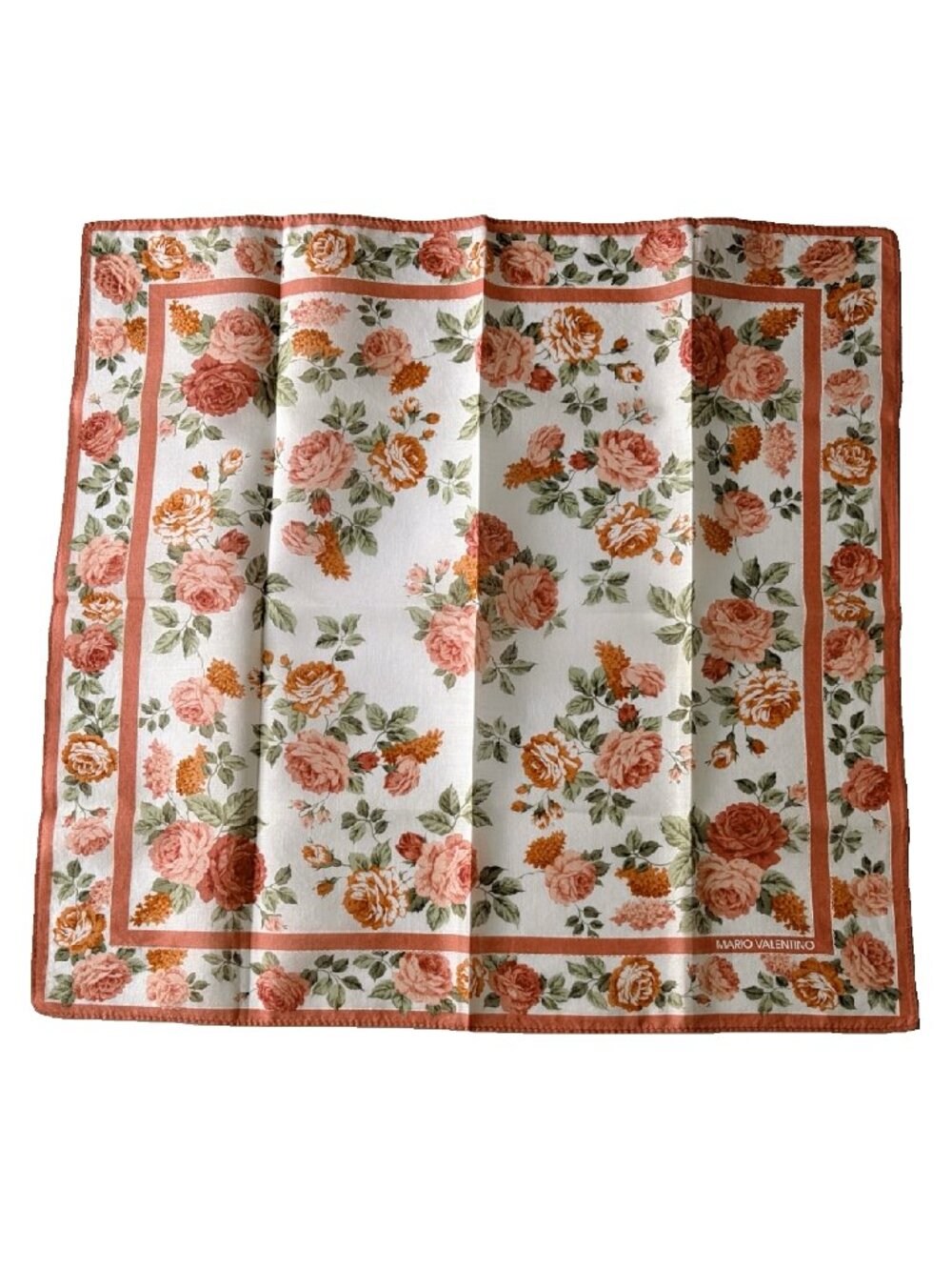 Mario Valentino Vintage Floral Cotton Scarf